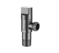 AQXYWUIO 1pcs Copper Triangle Water Inlet Valve Stop Valve Kitchen Bathroom Toilet Accessories(Gun gray)