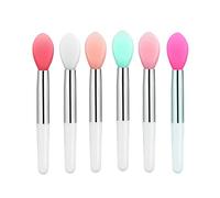 Aqxyxsw 10pcs Mini Silicone Lip Brush Lipstick Applicator Brush Makeup Brushes lingli(Color:Mix)