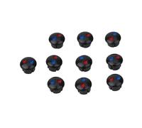 Aqxyxsw GUYTRM 10 Pcs Faucet Handle Accessories Hot And Cold Water Sign Kitchen Bathrooms Mixer Taps Indicate For Holes Switch Cap lingli(Black)
