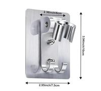 Aqxyxsw GUYTRM Self-adhesive Shower Holder Adjustable Punch Free Bathroom Shower Bracket Gel Wall Mounted Stand Bathroom Accessories lingli(Gel Bracket C)
