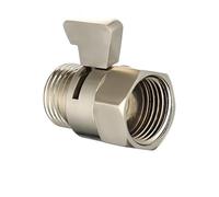 Aqxyxsw GUYTRM Shower Water Stop Valve Full Brass G1/2" Flow Quick Control Shut-OFF Valve Shower Head Water Saver Toilet Spray Gun lingli(JF370105)