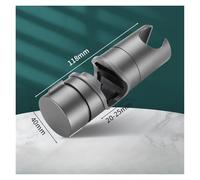 Aqxyxsw GUYTRM Universal Shower Head Holder Adjustable 18~25mm ABS Chrome Shower Rail Holder Bathroom Accessories Shower Mounting Brackets lingli(Grau)