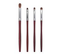 Aqxyxsw Professional Handmade Makeup Brush Set 4 Piece Soft Hair Eyeshadow Blending Brush Red Sandalwood Makeup Brush Set lingli