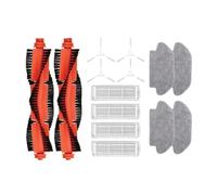 AQXYYWEI For S10,S12 Accessories Brushes Vacuum Cleaner Accessories Filter Mop Cloth Main Side Brush (Color : 14pcs black)