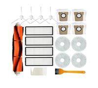 AQXYYWEI For Vacuum X10+ X10 Plus B101GL Spare Parts Accessories Main Side Brush Filter Dust Bag Rag Mop Stand Dust Box (Color : Set S)