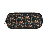 AQYAPTOIY Christmas Tree Kids Pencil Pouch for Girls Boys Daily Pencil Case,Deer Prints Pencil Container for 2Nd 3Rd Children Cute Pencil Bag for Students Back to School Gifts