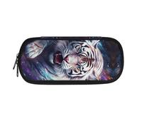 AQYAPTOIY Starry Tiger Boys Pen Bag for 2Nd 3Rd Kids Pencil Case for Age 5-14 Children Pen Pouch with Pen Slot for Elementary Girls Aesthetic Pencil Box for Birthday Gifts,Large