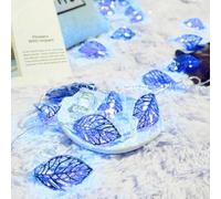 AQYSHU Geometric String Lights, Metal Fairy String Lights Geometric Rose Gold Metal Fairy Lights Battery Operated Fairy Lights (Blue, 3m 20 LED)