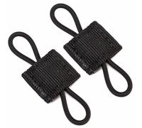 AQzxdc 2pcs Tactical Molle System Backpack Buckle PTT Fixed Strap Elastic Molle Ribbon for Antenna Stick Pipe hunting vest accessories(Black)