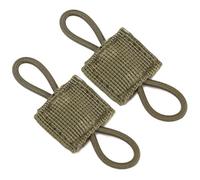 AQzxdc 2pcs Tactical Molle System Backpack Buckle PTT Fixed Strap Elastic Molle Ribbon for Antenna Stick Pipe hunting vest accessories(Green)