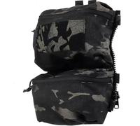 AQzxdc Back Panel Assault Backpack Double Pouch for MOLLE Hunting Tactical Airsoft Vest Bag General Purpose Pockets Plate(Bcp)