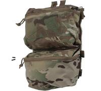 AQzxdc Back Panel Assault Backpack Double Pouch for MOLLE Hunting Tactical Airsoft Vest Bag General Purpose Pockets Plate(Cp)