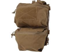 AQzxdc Back Panel Assault Backpack Double Pouch for MOLLE Hunting Tactical Airsoft Vest Bag General Purpose Pockets Plate(Brown)