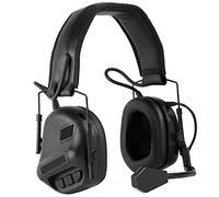 AQzxdc Behind-The-Head Earpiece Tactical Headset, Radio Remote PPT Noise Cancelling Walkie Talkie Headphone, for Airsoft Military Hunting Wargame Shooting Aviation,Black