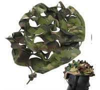 AQzxdc Breathable Mesh Camo Tactical Helmet CoverTactical Gear Fast Cover in Size Cover, Camouflage Military Combat for Paintball Airsoft(MCTP camouflage)