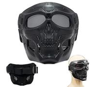 AQzxdc Military Tactical and Full Face Mask Airsoft Face Mask CS Protection AF Helmet Skull Breathable(C)