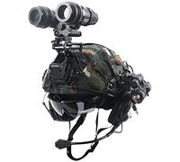 AQzxdc PVS-14 Night Vision Goggles NVG Mount, FAST Helmet and Telescope Model Sets, with Tactical Headset & Goggles & Flashlight, for Airsoft Paintball Hunting Cosplay,Set E
