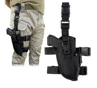 AQzxdc Right Hand Adjustable Universal Waterproof Pistol/Gun Drop Puttee Leg Thigh Holster Pouch Holder(Black)
