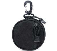 AQzxdc Small Molle Pouch Accessories, Upgraded EDC Pouches Military Gear, Tactical Bag Case as Coin Purse Keychain, Case Wallet, Wireless Headset Pack(Black)
