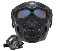 AQzxdc Tactical Airsoft Face CS Protection AF Helmet Skull Breathable Mask for CS Survival Games Shooting Cosplay Movie(A)