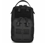 AQzxdc Tactical Camouflage Molle Shoulder Bag Outdoor Sports Hiking Sling Pack Daily Essentials DEP Pouch Sporting goods(Black)