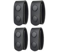 AQzxdc Tactical Duty Belt Keeper with Double Security Police Military Equipment Accessories for 2-2 1/4 Inch Snap, (4Pack, Black)(4 PCS)