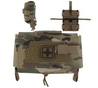 AQzxdc Tactical First Aid Pouch Split Design Empty IFAK Medical Bag EMT Tool Trauma Pouch for Tactical Airsoft Combat Belt Vest Carrier(Cp)
