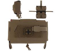 AQzxdc Tactical First Aid Pouch Split Design Empty IFAK Medical Bag EMT Tool Trauma Pouch for Tactical Airsoft Combat Belt Vest Carrier(Brown)