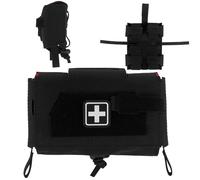 AQzxdc Tactical First Aid Pouch Split Design Empty IFAK Medical Bag EMT Tool Trauma Pouch for Tactical Airsoft Combat Belt Vest Carrier(Black)