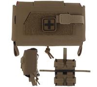 AQzxdc Tactical First Aid Pouch V3 Quick Release MOLLE Combat Belt Hunting Vest Plate Medical First Aid Kit Bag for Outdoor Duty Belt(Brown)