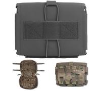 AQzxdc Tactical First Aid，Quick Release Kit Pull-Out Molle Outdoor Medical Bag for Hunting Mountaineering Camping Airgun Shooting(Grey)