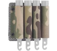 AQzxdc Tactical Glow Stick Pouch Flashlight Battery Organizer Molle Glow Sticks Panel 4 Glow Holder for Camping Fishing Adventure Hunting(Cp)