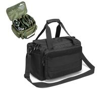 AQzxdc Tactical Gun Range Bag Firearm Shooting Handgun Bag for Outdoor Hunting Shooting Pistol Bag with Single Shoulder Strip(Black)
