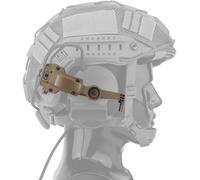 AQzxdc Tactical Headset Rail Mount Compatible with Headset Adapter On Fast Arc Rail Adapter, Airsoft Helmet Accessory for Comtac Ⅲ,Ⅱ,Ⅳ,Ⅴ,Ⅵ(Brown)