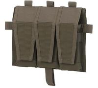 AQzxdc Tactical Mag Pouch MOLLE Triple Pouch M4/5.56 Hunting Vest Detachable Flap Front Bag Plate Carrier Accessories for A.VS S.PC J.PC 2.0(Green)