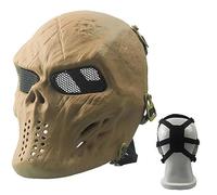 AQzxdc Tactical Mask Skull Full Face Masks, Airsoft Mask, for Halloween Party CS Survival Games Shooting(E)