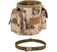 AQzxdc Tactical Military Pouch Compact Drawstring Dump Bag Dog Treat Training for Range Shooting, Hunting Airsoft Doggie Puppy Snack Pet Toys(Desert Camouflage)