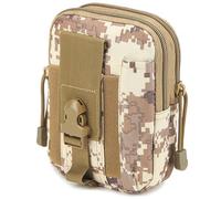 AQzxdc Tactical Molle EDC Pouch,Cellphone Pouch Holder Waist Bags Small Utility Belt Bags, Military Bag for Outdoor Sports, Travel, Hunting, and Fishing(Desert Digital)