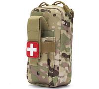AQzxdc Tactical MOLLE Medical Pouch, Rip-Away EMT First Aid Pouch IFAK Trauma Kit Everyday Carry Survival Bag Include Cross Patch(Cp)