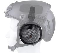 AQzxdc Tactical Steel-Mesh Ear Protectors, Adjustable Breathable Earmuffs, Military Style Airsoft Paintball Side Cover for FAST Helmet (Not Icluding Helmet),Black