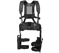 AQzxdc Tactical Vest Belt Waist and Leg Bag Set Molle Belt Hunting Convenient Combat Girdle Adjustable Soft Padded with Pouch 5.56mm Mag Bag