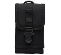 AQzxdc Universal Tactical MOLLE Holster Army Mobile Phone Belt Pouch EDC Security Pack Carry Accessory Kit Waist Bag Case Compatible iPhone(Black)