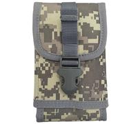AQzxdc Universal Tactical MOLLE Holster Army Mobile Phone Belt Pouch EDC Security Pack Carry Accessory Kit Waist Bag Case Compatible iPhone(ACU Camouflage)