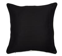 AR 100% Cotton Dyed Cushion Covers Decorative Pillowcase Color Black Size 16"x 16"