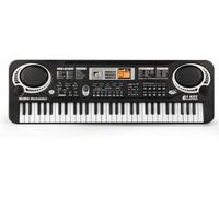 AR 61 Keys Piano Keyboard Portable Digital Music Keyboard, Early Education Music Instrument with Microphone Built- In Speaker for Simply Piano Application, 1-8 Years Old