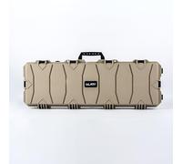 AR BRAND EST. 2021 All-Weather Precision Hard Rifle Case Waterproof Ultra Protective Gun Case with Intensive Foam Gun Case Hunting Case Large or Extra Large or Double Rifle Case (Tan, Large)