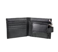 AR BRAND EST. 2021 Mens RFID Blocking Genuine Leather Wallet with Safety Chain in Black or Brown (Black)