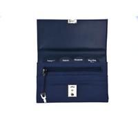 AR BRAND EST. 2021 Travel Document Wallet Organiser with Lock for Passport (Dark Blue)