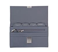 AR BRAND EST. 2021 Travel Document Wallet Organiser with Lock for Passport (Grey)