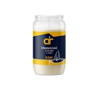 AR Candles - Memorial Candle in Plastic - 2 Day Long Burning for Indoor Use Only - Ideal for Yahrzeit, Vigil, Remembrance, Prayer, Ceremony and Spiritual Observances